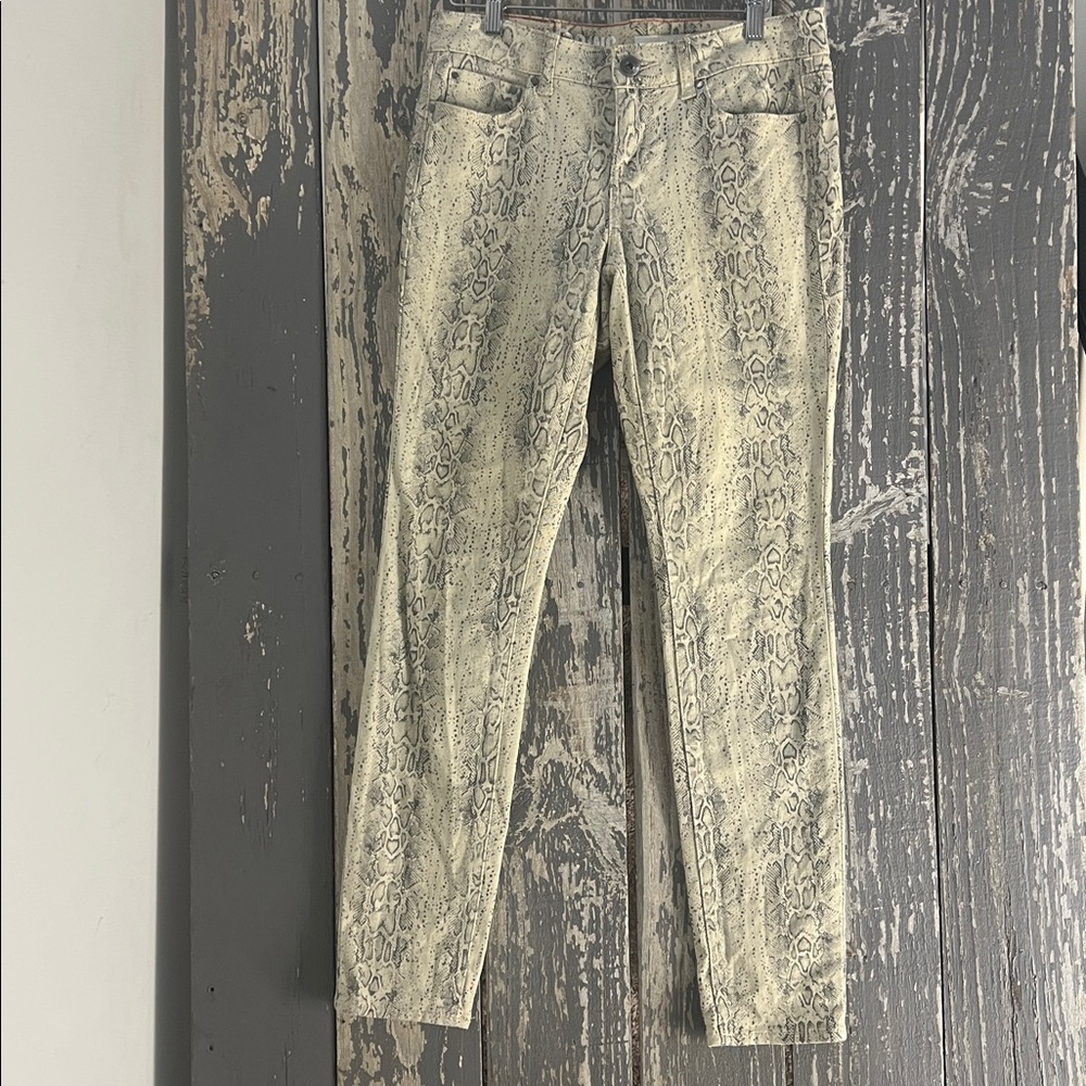 DKNY Beige Patterned Jeggings